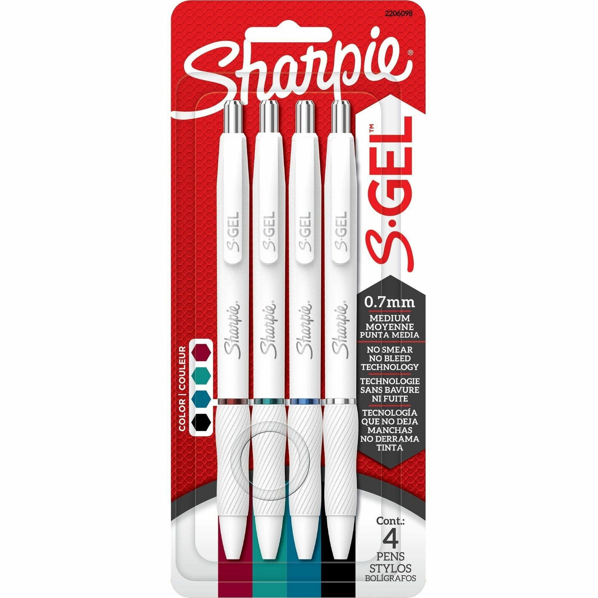 sharpie-s-gel-white-fashion-barrel-medium-point-0-7mm-white-plastic-barrel-4-pack-san2206098_1